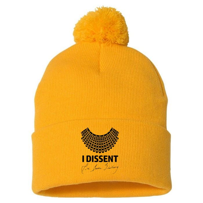 I Dissent Rbg Ruth Bader Ginsburg Rights Equality Pom Pom 12in Knit Beanie