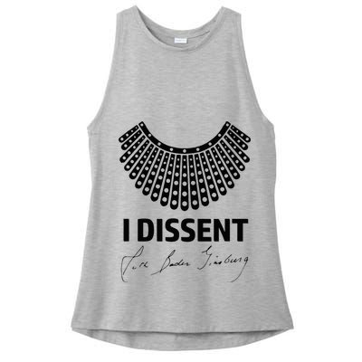 I Dissent Rbg Ruth Bader Ginsburg Rights Equality Ladies PosiCharge Tri-Blend Wicking Tank