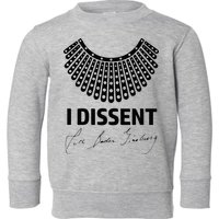 I Dissent Rbg Ruth Bader Ginsburg Rights Equality Toddler Sweatshirt