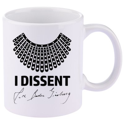 I Dissent Rbg Ruth Bader Ginsburg Rights Equality 11oz C Handle Ceramic Mug