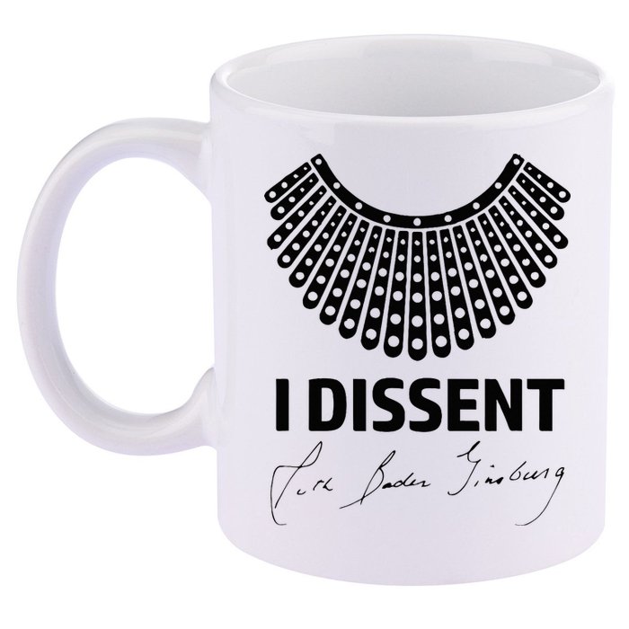 I Dissent Rbg Ruth Bader Ginsburg Rights Equality 11oz C Handle Ceramic Mug