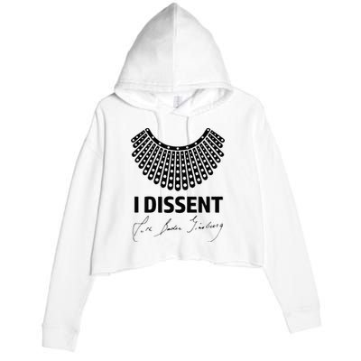 I Dissent Rbg Ruth Bader Ginsburg Rights Equality Crop Fleece Hoodie
