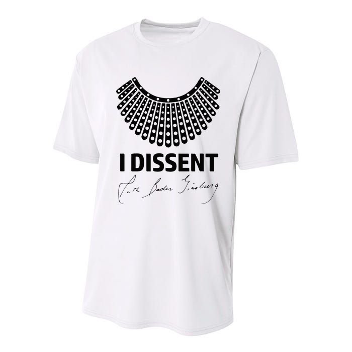 I Dissent Rbg Ruth Bader Ginsburg Rights Equality Youth Performance Sprint T-Shirt