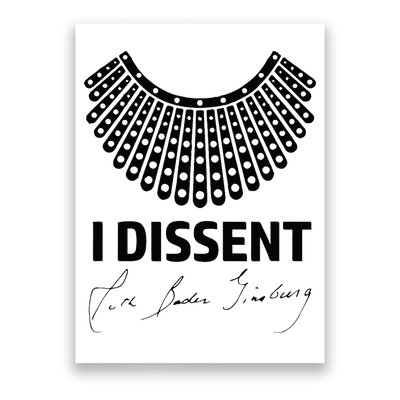 I Dissent Rbg Ruth Bader Ginsburg Rights Equality Poster