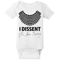 I Dissent Rbg Ruth Bader Ginsburg Rights Equality Baby Bodysuit
