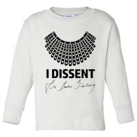 I Dissent Rbg Ruth Bader Ginsburg Rights Equality Toddler Long Sleeve Shirt