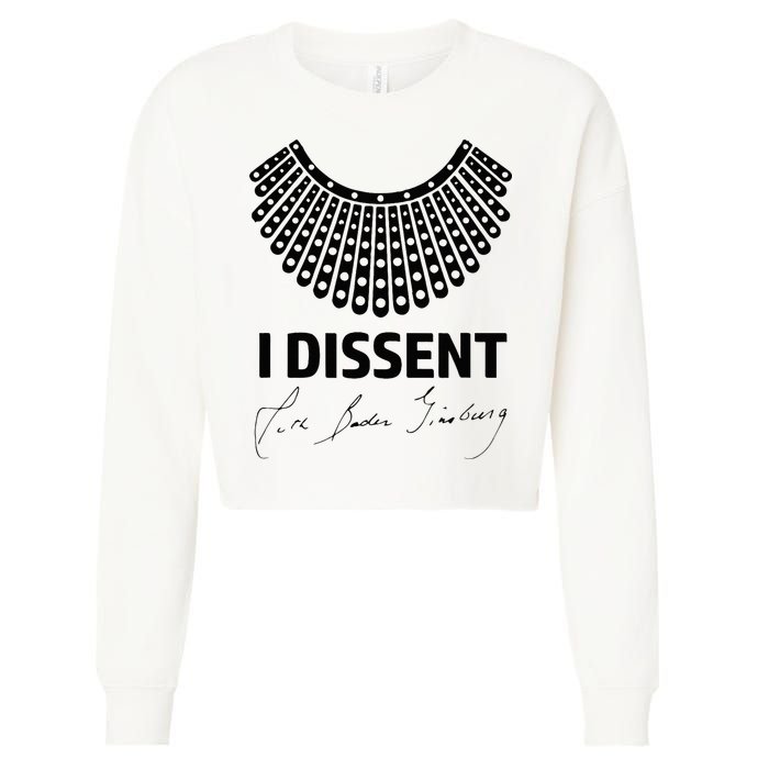 I Dissent Rbg Ruth Bader Ginsburg Rights Equality Cropped Pullover Crew