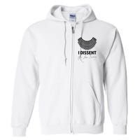 I Dissent Rbg Ruth Bader Ginsburg Rights Equality Full Zip Hoodie