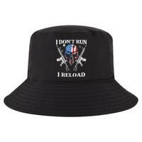 I don't Run I Reload Gun Rights AR 15 Skull American Flag Cool Comfort Performance Bucket Hat