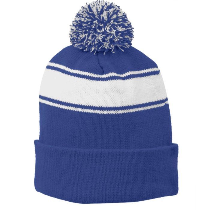 I don't Run I Reload Gun Rights AR 15 Skull American Flag Stripe Pom Pom Beanie