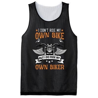 I Don't Ride My Own Bike But I Do Ride My Own Biker Funny Mesh Reversible Basketball Jersey Tank