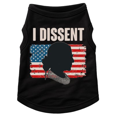 I Dissent Ruth Bader Ginsberg RBG USA American Flag Doggie Tank