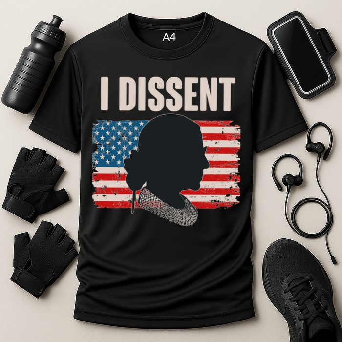 I Dissent Ruth Bader Ginsberg RBG USA American Flag Performance Shirt