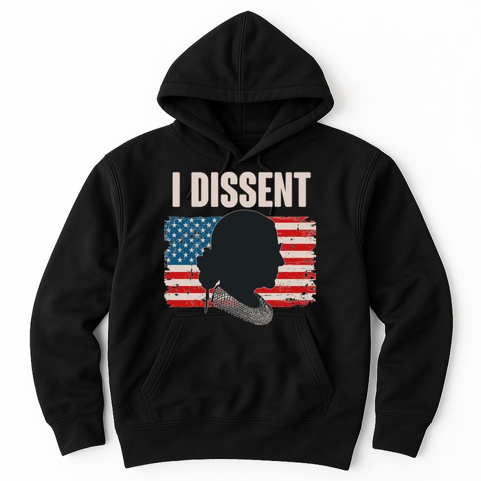 I Dissent Ruth Bader Ginsberg RBG USA American Flag Hoodie