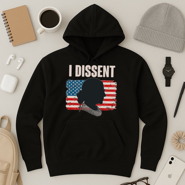 I Dissent Ruth Bader Ginsberg RBG USA American Flag Hoodie