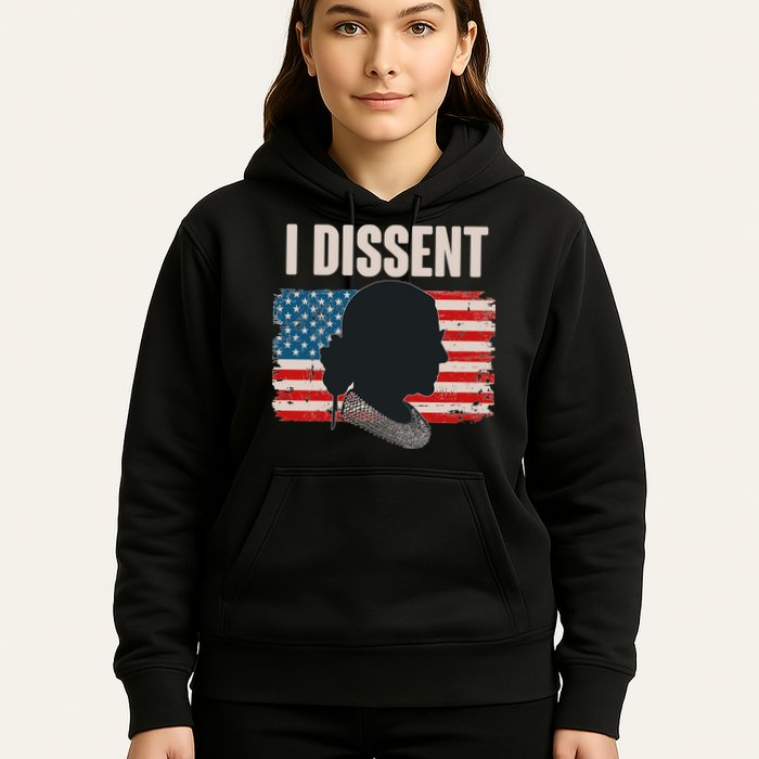 I Dissent Ruth Bader Ginsberg RBG USA American Flag Hoodie