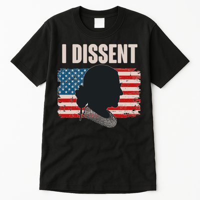 I Dissent Ruth Bader Ginsberg RBG USA American Flag Tall T-Shirt