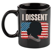 I Dissent Ruth Bader Ginsberg RBG USA American Flag 11oz C Handle Ceramic Mug