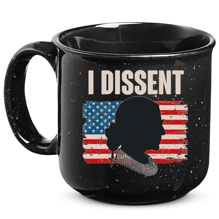 I Dissent Ruth Bader Ginsberg RBG USA American Flag 15oz Campfire Ceramic Mug