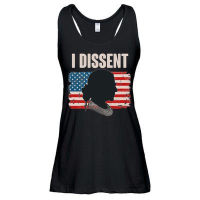 I Dissent Ruth Bader Ginsberg RBG USA American Flag Ladies Essential Flowy Tank