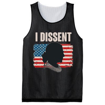 I Dissent Ruth Bader Ginsberg RBG USA American Flag Mesh Reversible Basketball Jersey Tank