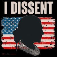 I Dissent Ruth Bader Ginsberg RBG USA American Flag Mesh Reversible Basketball Jersey Tank