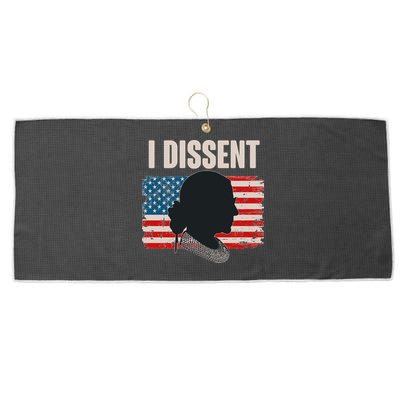 I Dissent Ruth Bader Ginsberg RBG USA American Flag Large Microfiber Waffle Golf Towel
