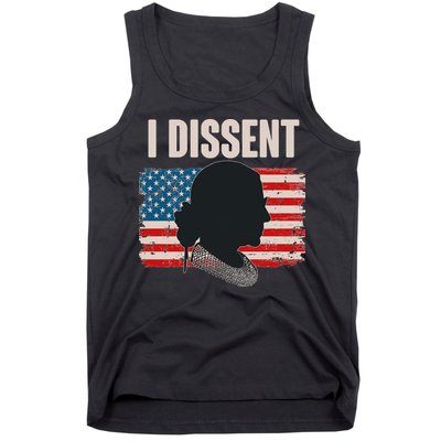 I Dissent Ruth Bader Ginsberg RBG USA American Flag Tank Top