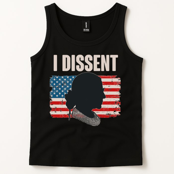 I Dissent Ruth Bader Ginsberg RBG USA American Flag Tank Top