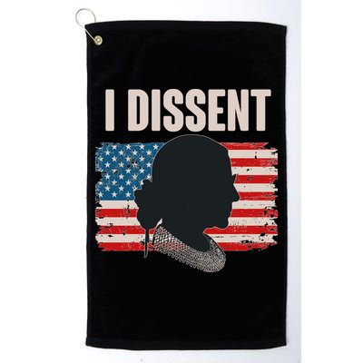 I Dissent Ruth Bader Ginsberg RBG USA American Flag Golf Towel