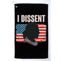 I Dissent Ruth Bader Ginsberg RBG USA American Flag Golf Towel