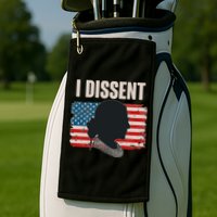 I Dissent Ruth Bader Ginsberg RBG USA American Flag Golf Towel