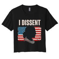 I Dissent Ruth Bader Ginsberg RBG USA American Flag Crop Top