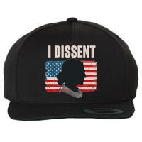 I Dissent Ruth Bader Ginsberg RBG USA American Flag Wool Snapback Cap