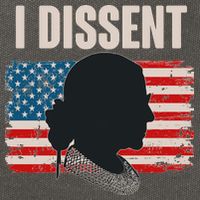 I Dissent Ruth Bader Ginsberg RBG USA American Flag Cotton Canvas Backpack