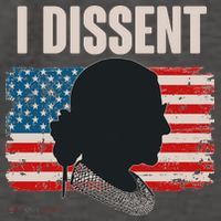 I Dissent Ruth Bader Ginsberg RBG USA American Flag Vector Backpack