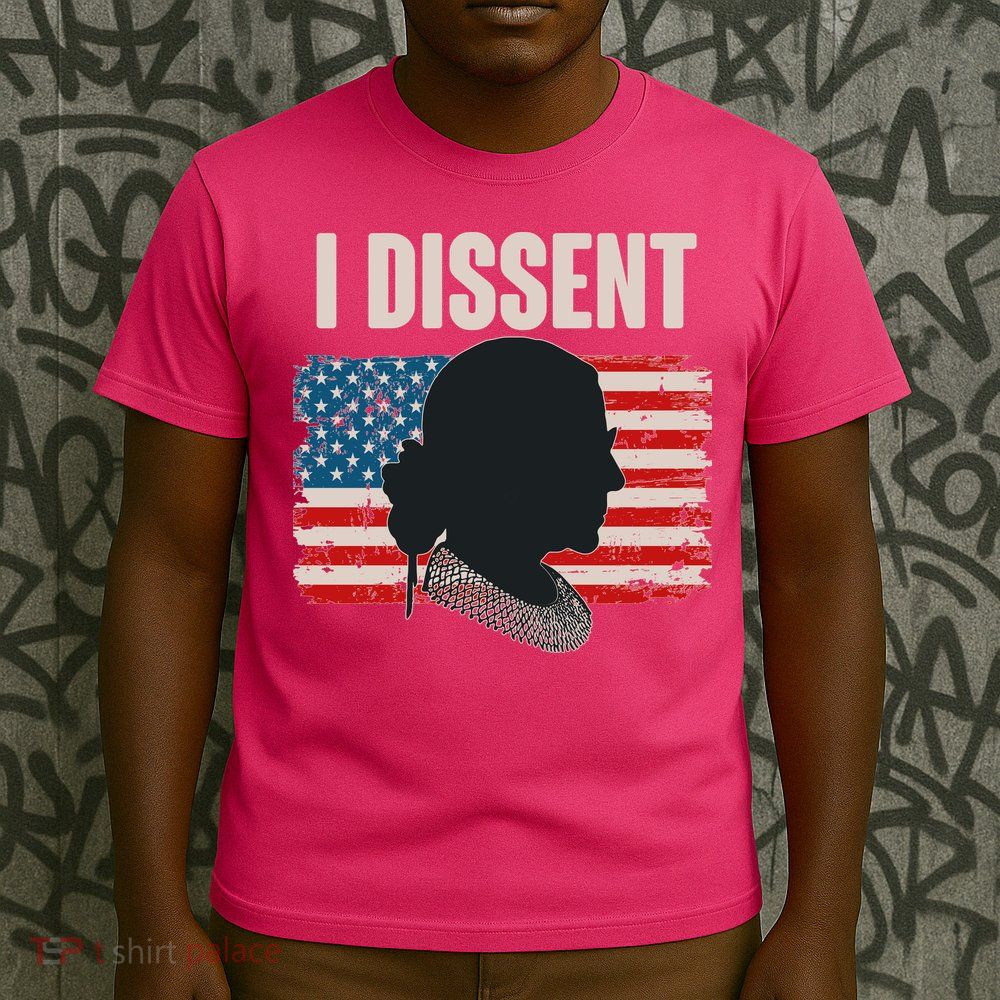 I Dissent Ruth Bader Ginsberg RBG USA American Flag T-Shirt