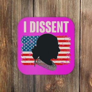 I Dissent Ruth Bader Ginsberg RBG USA American Flag Coaster