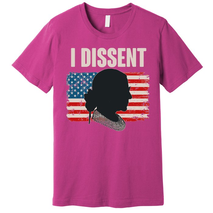 I Dissent Ruth Bader Ginsberg RBG USA American Flag Premium T-Shirt