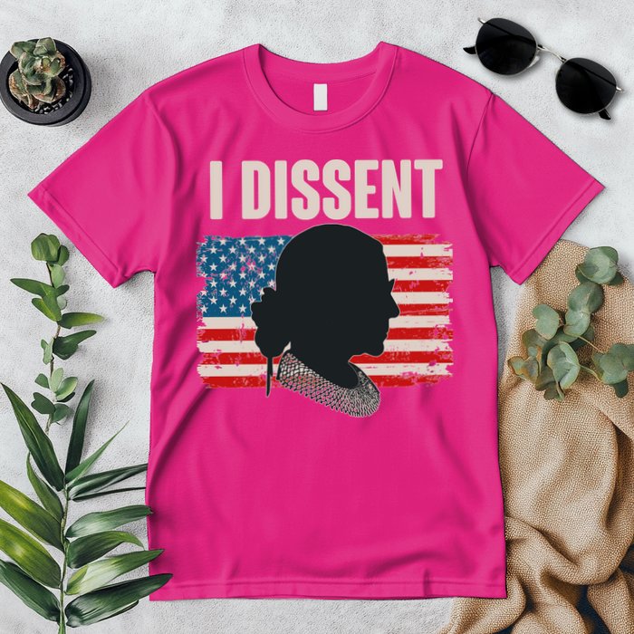 I Dissent Ruth Bader Ginsberg RBG USA American Flag Premium T-Shirt
