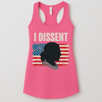 I Dissent Ruth Bader Ginsberg RBG USA American Flag Womens Tank Top
