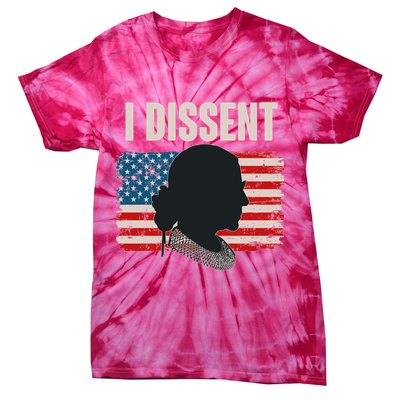 I Dissent Ruth Bader Ginsberg RBG USA American Flag Tie-Dye T-Shirt