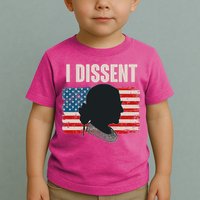I Dissent Ruth Bader Ginsberg RBG USA American Flag Toddler T-Shirt