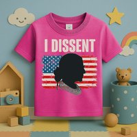 I Dissent Ruth Bader Ginsberg RBG USA American Flag Toddler T-Shirt