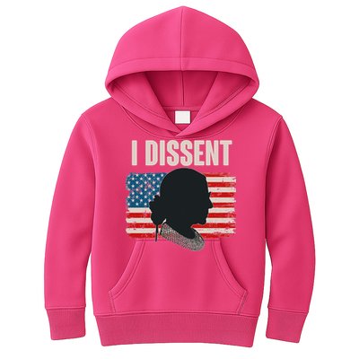 I Dissent Ruth Bader Ginsberg RBG USA American Flag Kids Hoodie