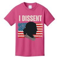I Dissent Ruth Bader Ginsberg RBG USA American Flag Kids T-Shirt