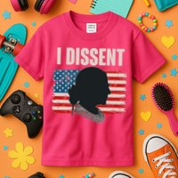 I Dissent Ruth Bader Ginsberg RBG USA American Flag Kids T-Shirt