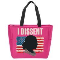 I Dissent Ruth Bader Ginsberg RBG USA American Flag Zip Tote Bag