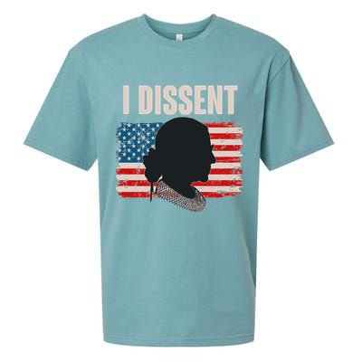 I Dissent Ruth Bader Ginsberg RBG USA American Flag Sueded Cloud Jersey T-Shirt