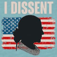 I Dissent Ruth Bader Ginsberg RBG USA American Flag Sueded Cloud Jersey T-Shirt